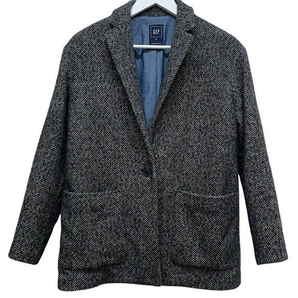 GAP Women's Herringbone Blazer Coat Sz XS Jacket - Picture 1 of 7